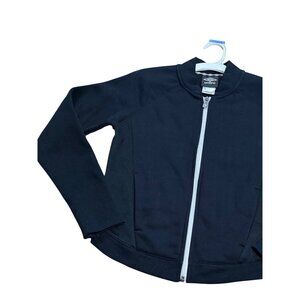 NWT Umbro Girl Large 10/12 Zip Up Running Jacket Black Athletic Track Casualwear